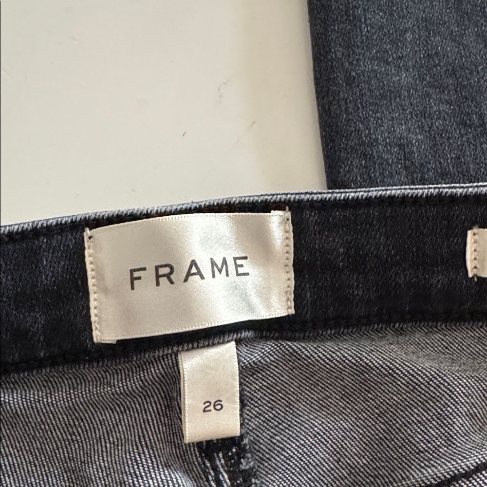 Frame Denim Women's Le Crop mini Boot Black Jeans EUC - Picture 4 of 9